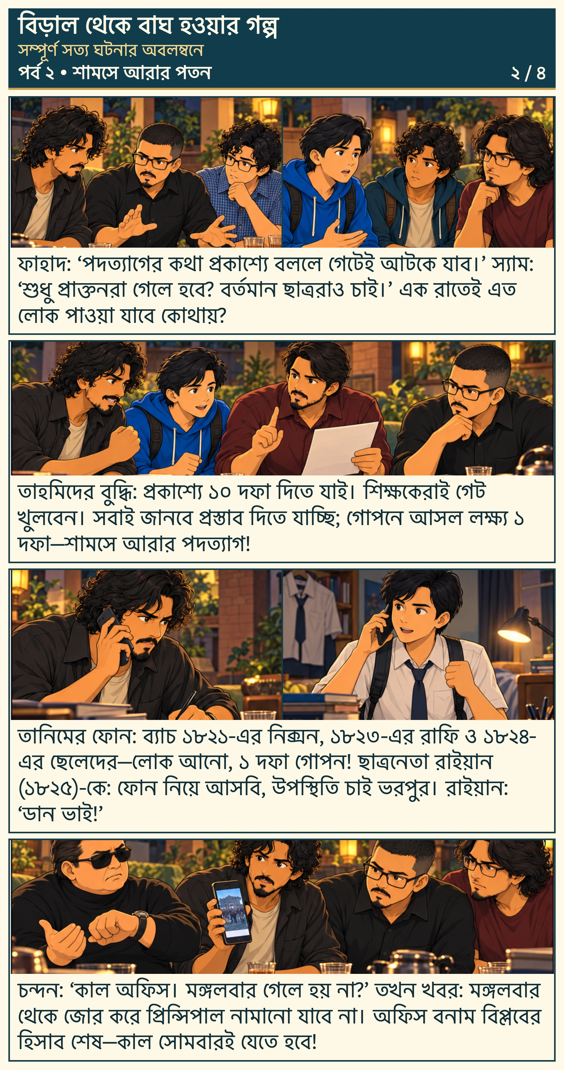 শামসে আরার পতন — চিত্রগল্পের নমুনা
