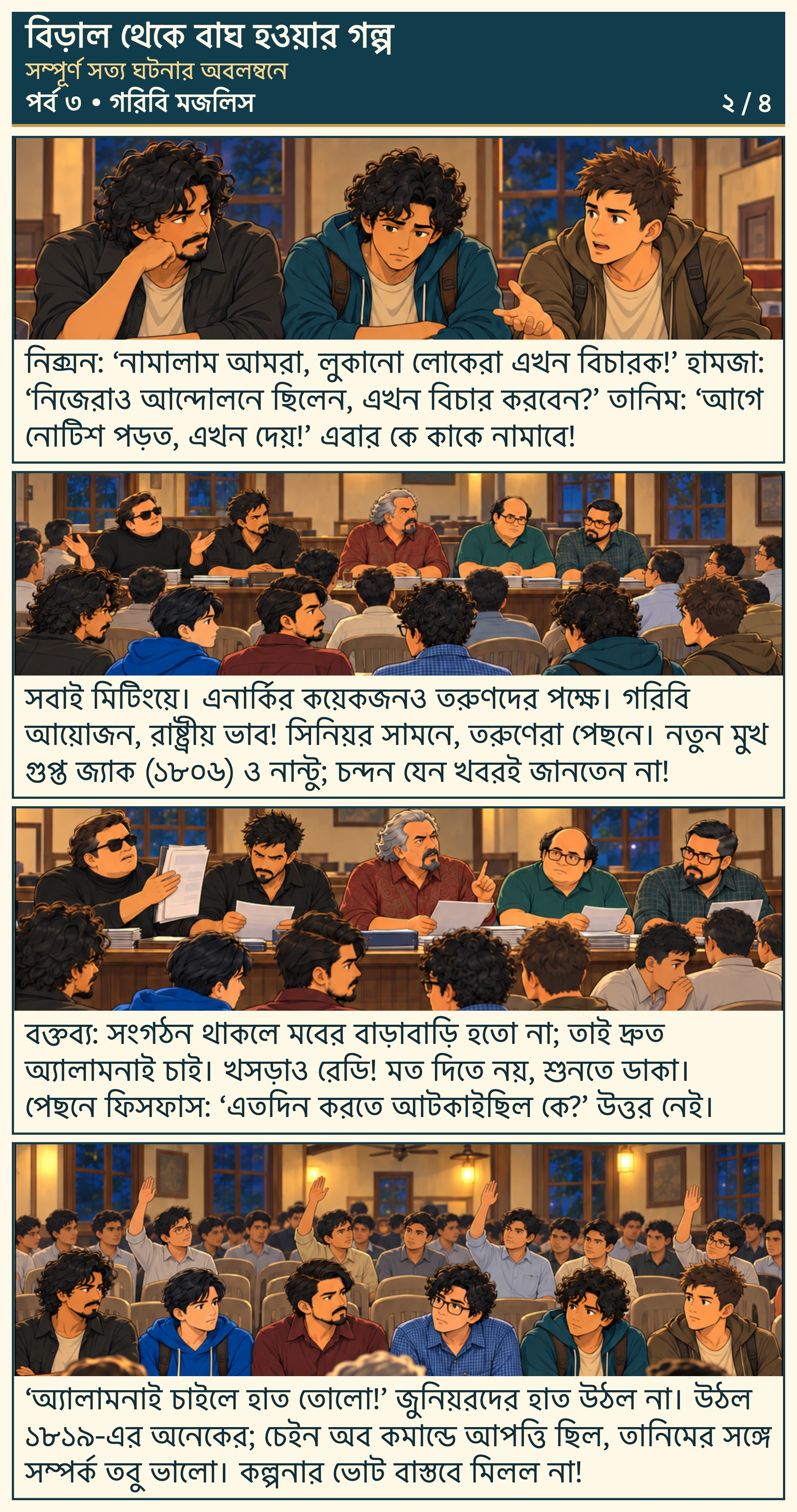 গরিবি মজলিস — চিত্রগল্পের নমুনা